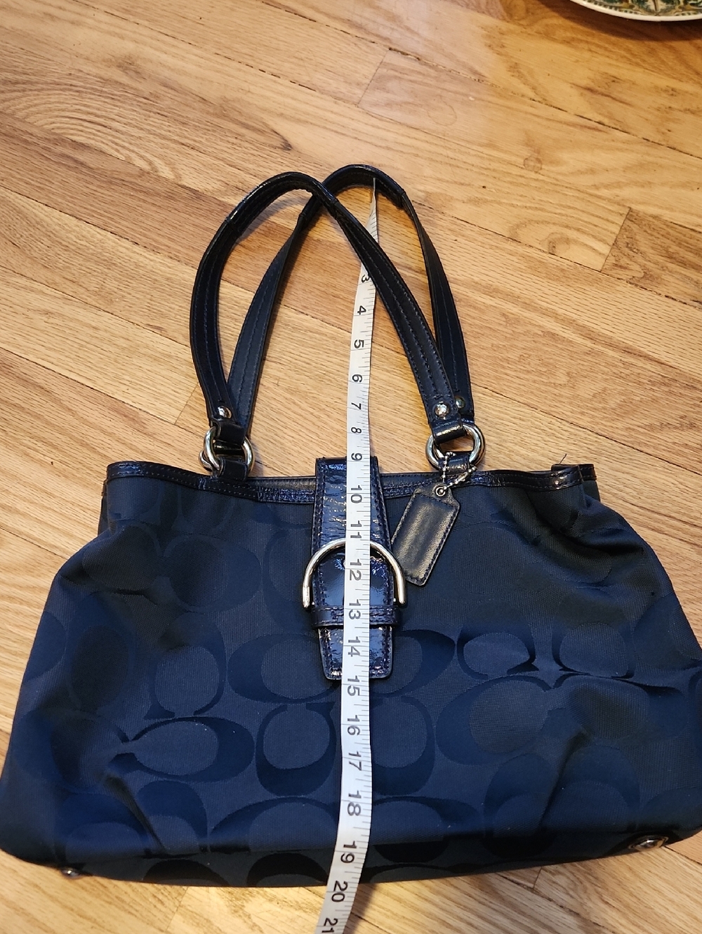 Coach Navy Signature Canvas Shoulder Soho Bag From May 2012 - Picture 15 of 16